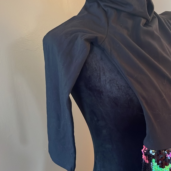 Counting Daisies Girls Size 7/8 Hocus Pocus Black Halloween Sequin Dress lk new - Picture 7 of 8